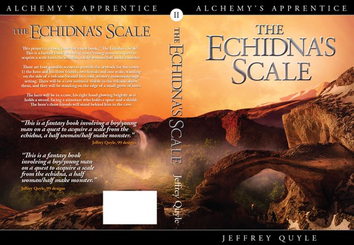 Landscape book cover with the title 'Fantasy Book Cover'