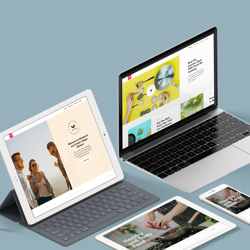 Food website with the title 'Vegan Kitchen'