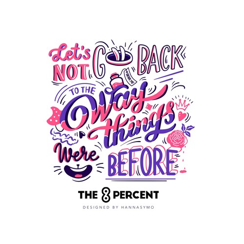 Lettering artwork with the title 'Lettering illustration'