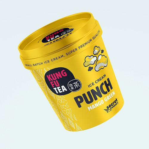 Ice cream packaging with the title 'Ice Cream Punch'