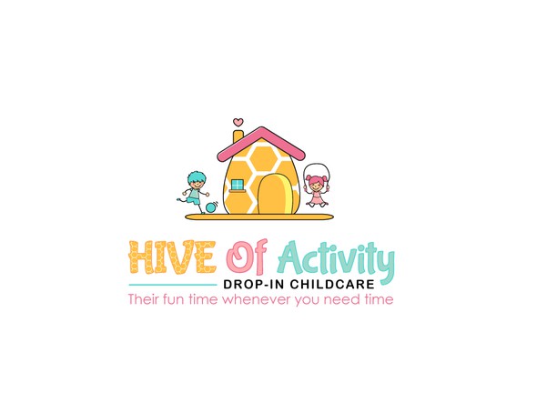 Children's design with the title 'Hive Of Activity'