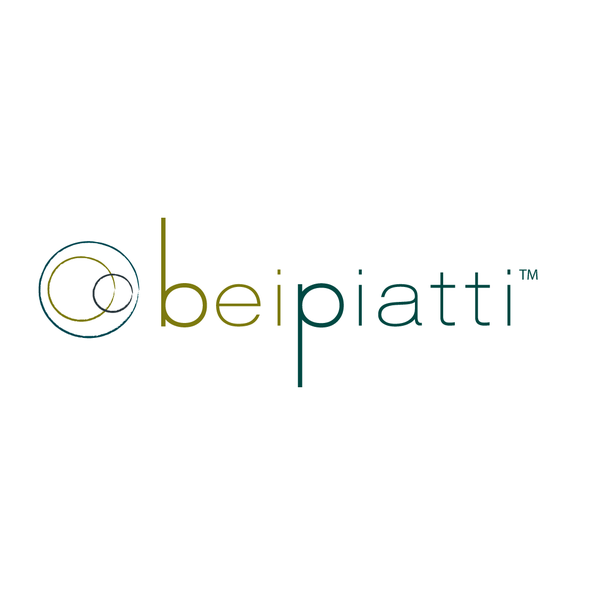 Ceramic logo with the title 'BeiPiatti - Logo for unique Italian ceramics import company'