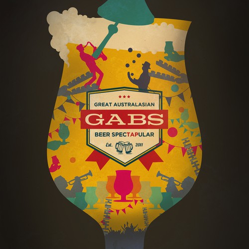 Beer illustration with the title 'Illustration for beer festival'