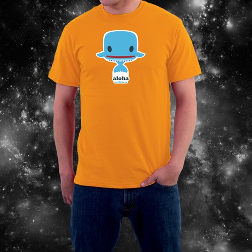 Whale t-shirt with the title 'Create a identity tshirt of island cartoon characters design forinfants and kids,'