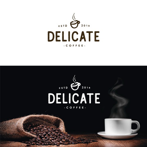 B2B logo with the title 'Delicate Coffee'