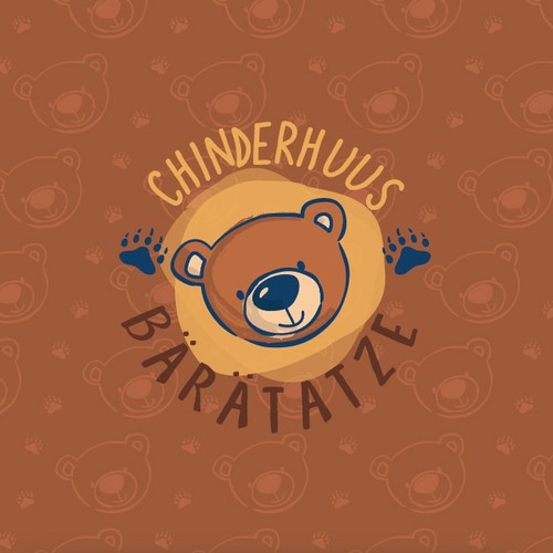 Kid design with the title 'Happy bear logo or a kindergarten'