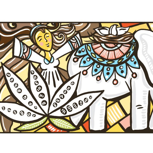 Mural design with the title 'Mural Concept for Women's Health Facility'