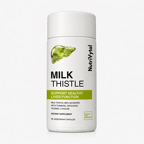 Pharmaceutical label with the title 'Supplement Product Label'