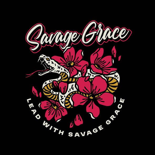 Wild design with the title 'Savage Grace Apparel Martial Arts'