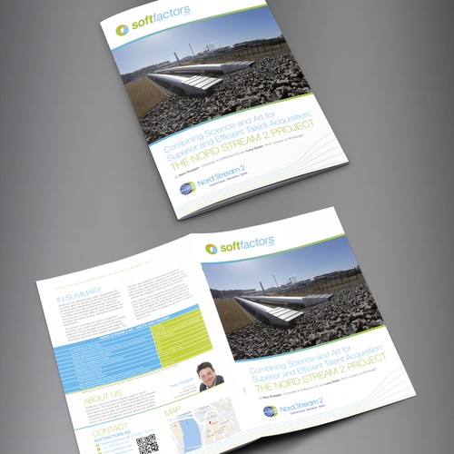 Gas design with the title 'Brochure design for a contest "White Paper Nord Stream2 AG / softfactors AG"'
