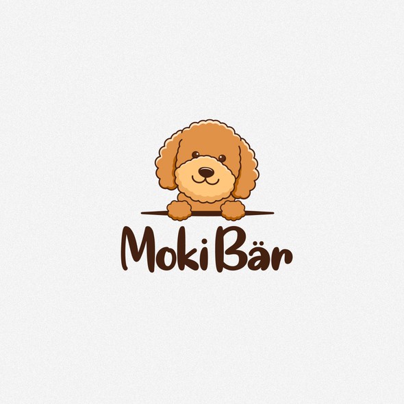 Cute dog design with the title 'Moki Bär'