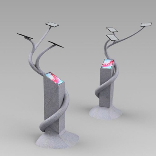 Statue design with the title 'Tombstone design for Tinuum'