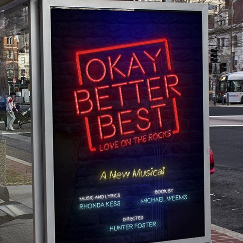 Nightclub design with the title 'Poster for Musical Comedy Theater'