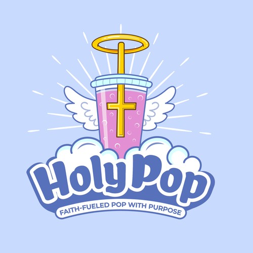 Soda design with the title 'Logo for a Christian Soda'