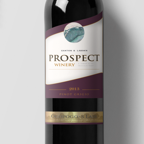 Wine bottle label with the title 'Prospect Winery'