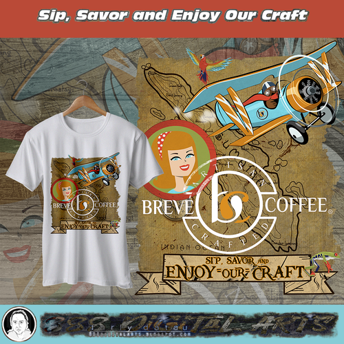 Coffee t-shirt with the title 'Enjoy Our Craft'
