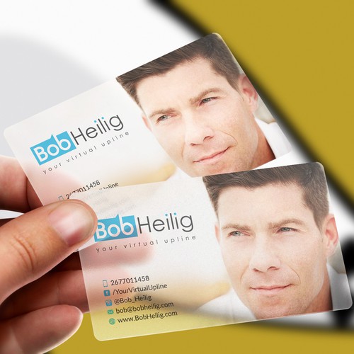 Transparent design with the title 'Transparent Business Card design'