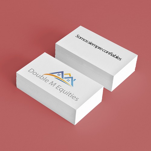 Corporate brand with the title 'Muestra de Logo para empresa de bienes raíces / Logo Sample for Real Estate Company'