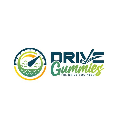 App icon logo with the title 'Drive Gummies logo design'