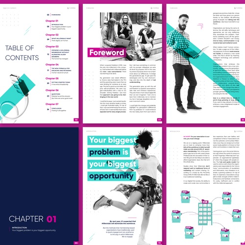 Layout design with the title 'Bold E-Book layout'