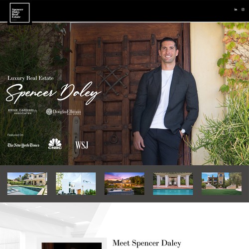 Real estate website with the title 'Spencer Daley '