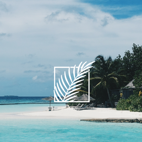 Resort design with the title 'Tropical logomark for sale'