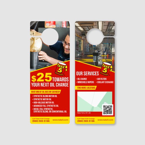 Automotive design with the title 'Fast Service Promo – $25 Offer & Oil Types'