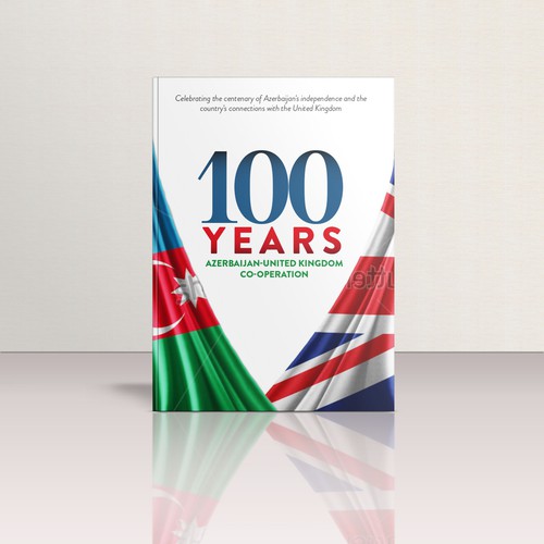 Celebration design with the title 'Centenary book cover'