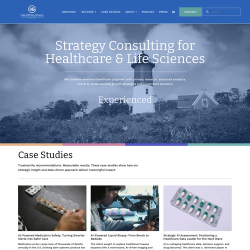 Design with the title 'Health Business Group'