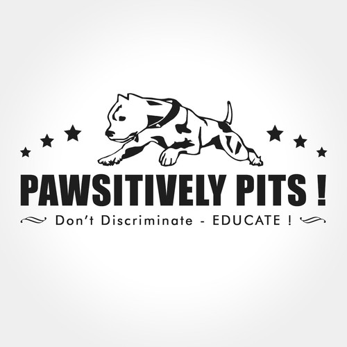 Bulldog logo with the title 'Logo for Pawsiively Pits!'