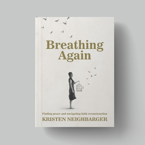 Faith design with the title 'Breathing Again Book Cover'