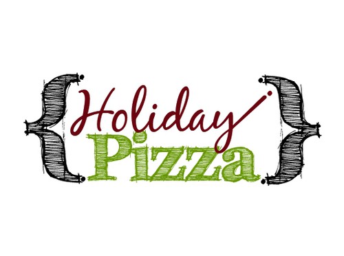 Pizza brand with the title 'holiday pizza logo'