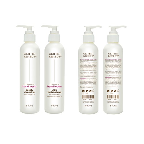 High-end label with the title 'Hand Wash and Hand Lotion Label'