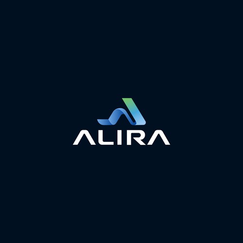 Ribbon design with the title 'AI-powered legal intake and workflow platform (Alira) Logo design'