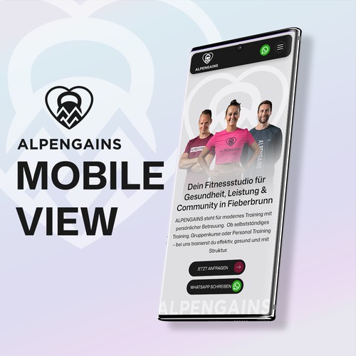 Fitness website with the title 'Modern Fitness Studio Website Design'