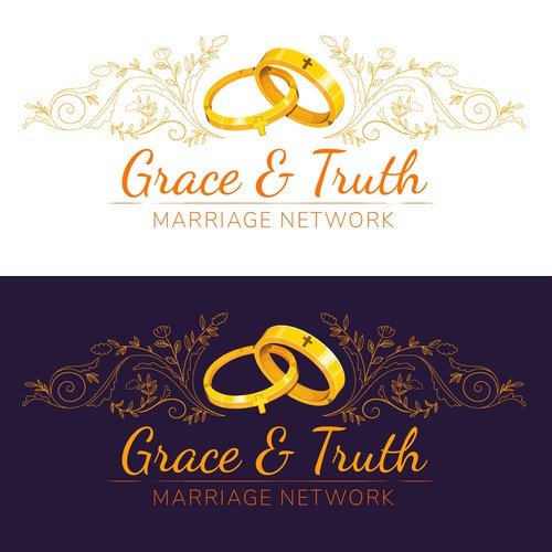Marriage logo with the title 'The logo for a marriage network'
