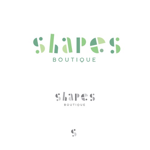 Clothes design with the title 'Shapes Boutique'