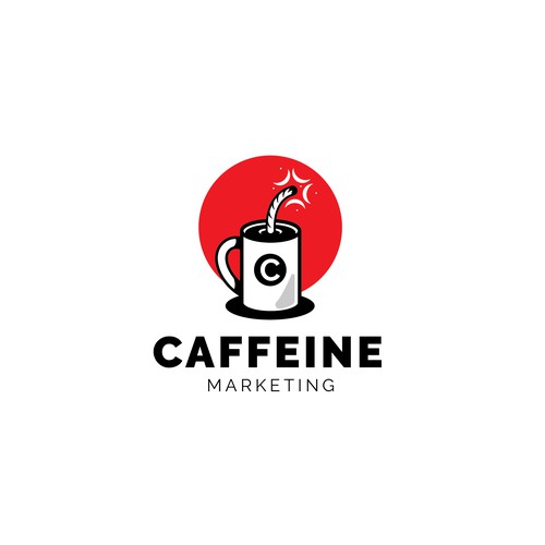 Dynamite logo with the title 'Caffeine Marketing'