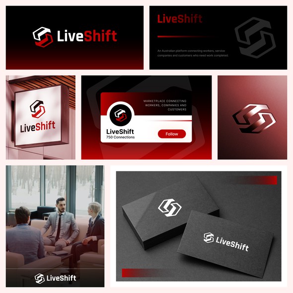 Brand with the title 'Modern Logo design for Marketplace that connects Workers and Companies'