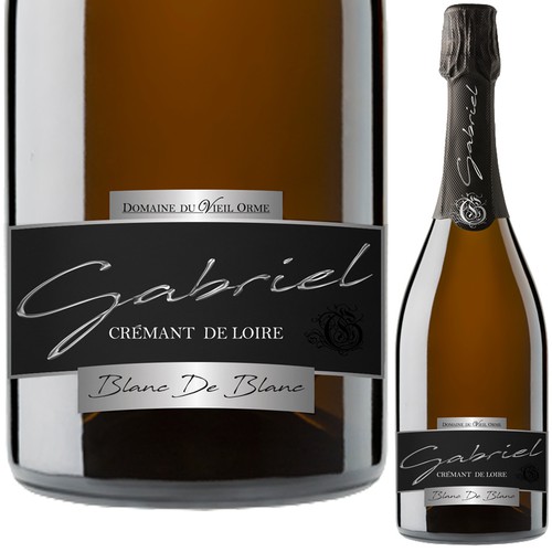 Sparkling wine label with the title 'Sparkling white wine'