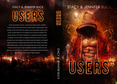 Fire book cover with the title 'Create an anti-hero/super hero cover for a dark and gritty book'