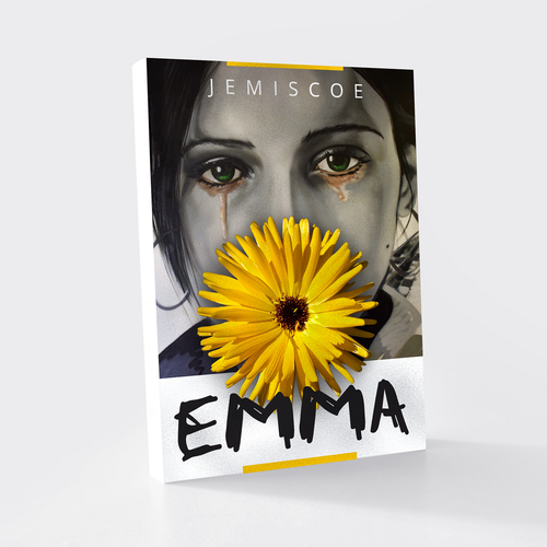 Daisy design with the title 'Literary fiction book cover'