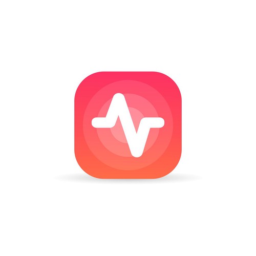 Tracker design with the title 'Symptom Tracker app icon concept'