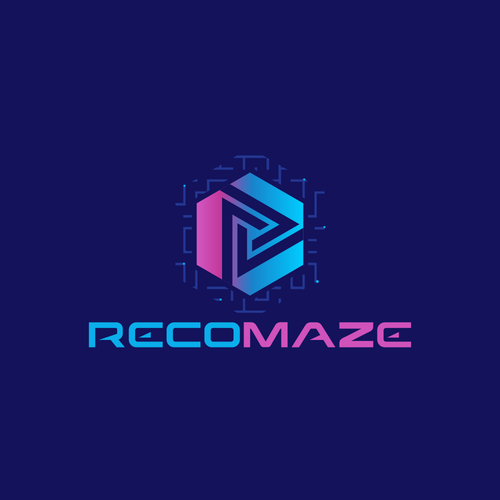 Techno logo with the title 'AI Amazing E-Commerce Recommendation Engine Logo'