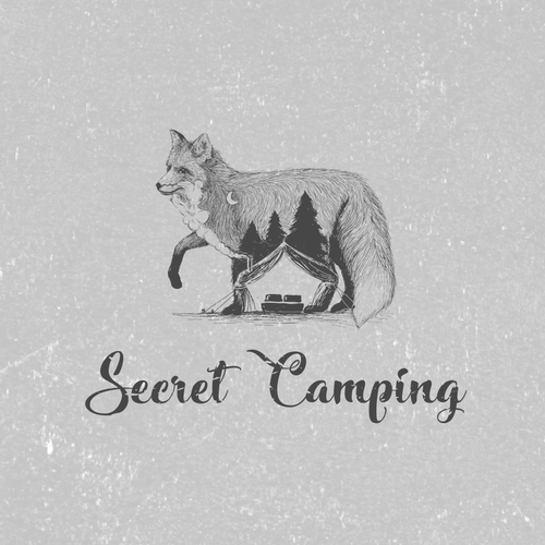 Creative design logo with the title '"Secret Camping" - Wild Glamping Experience in the English Lake District needs an iconic/ hipster/maybe handrawn design'
