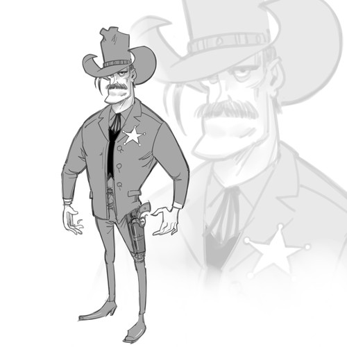 Sheriff design with the title 'Sheriff Mascot Entry'