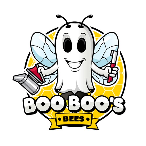 Beehive logo with the title 'Boo Boo's Bees Proposal'