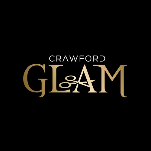 Beauty salon design with the title 'Logo for beauty salon CRAWFORD GLAM'