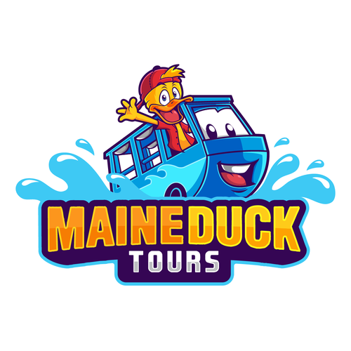 Duck logo with the title 'Maine Duck Tours'