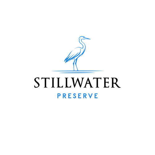 Heron logo with the title 'Stillwater preserve logo'